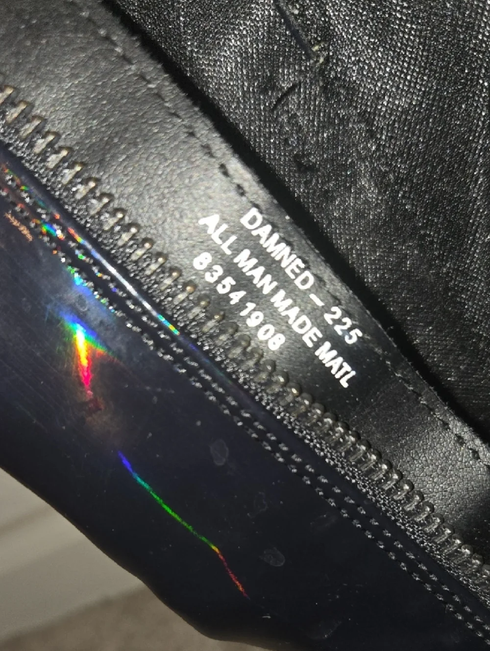 DEMONIA Black Mid-Calf Boots with‎ Hologram Detail Size 6